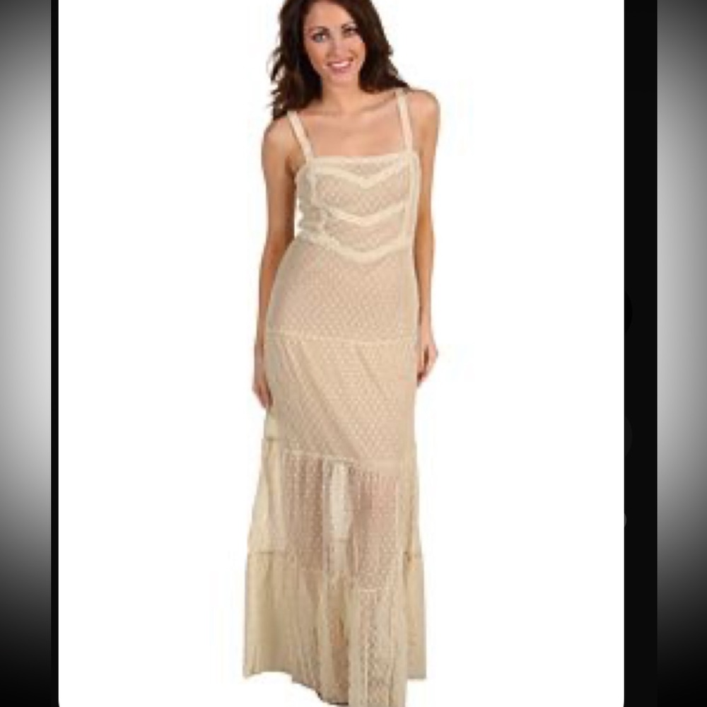Free People Whit Swiss Dot D’Esprit maxi dress slip